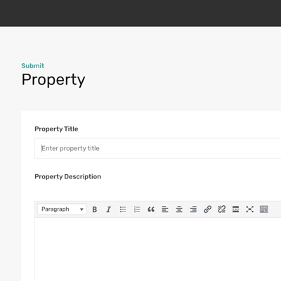 Front End - Property Submit
